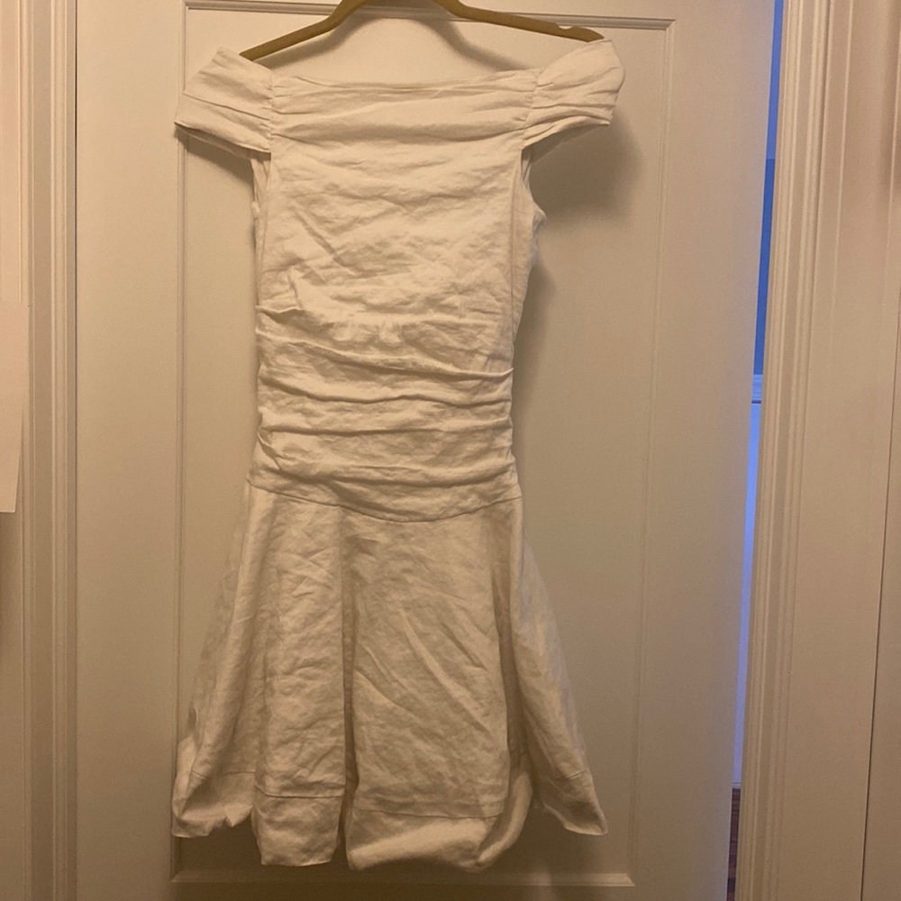 White off the shoulder Nicole Miller Mini dress